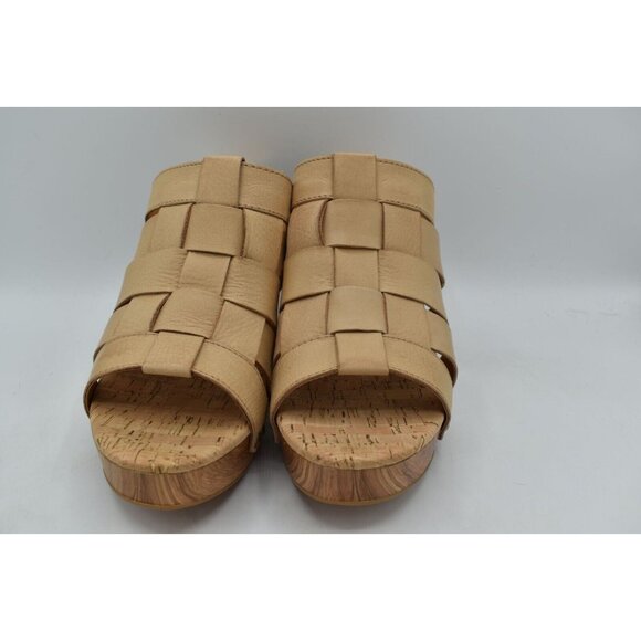 Kork Ease Womens Size 11 Devan Natural Nude Full Grain Leather Platform Sandals - Picture 2 of 11
